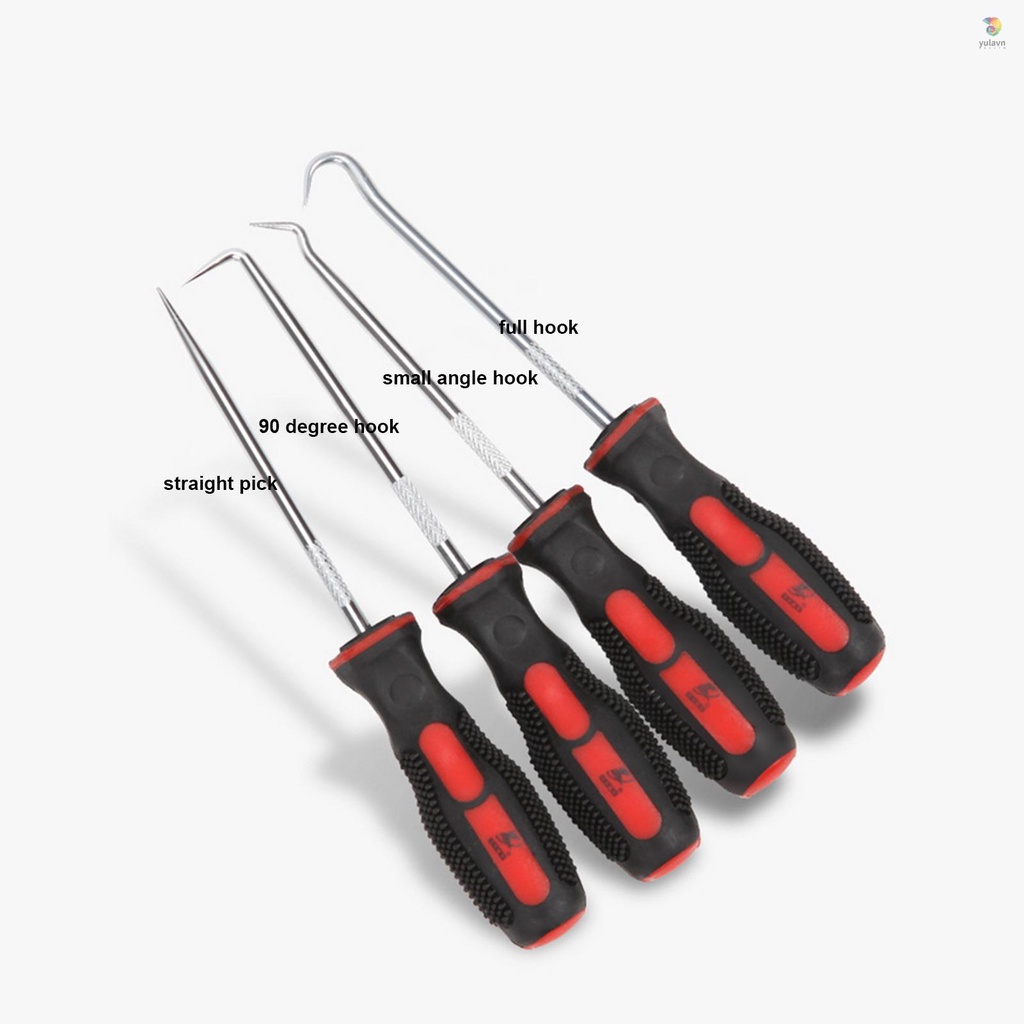 Set 4 Móc Chữ O Bằng Cao Su Kim Loại Chuyên Dụng Tháo Gỡ Ốc Vít Xe Hơi