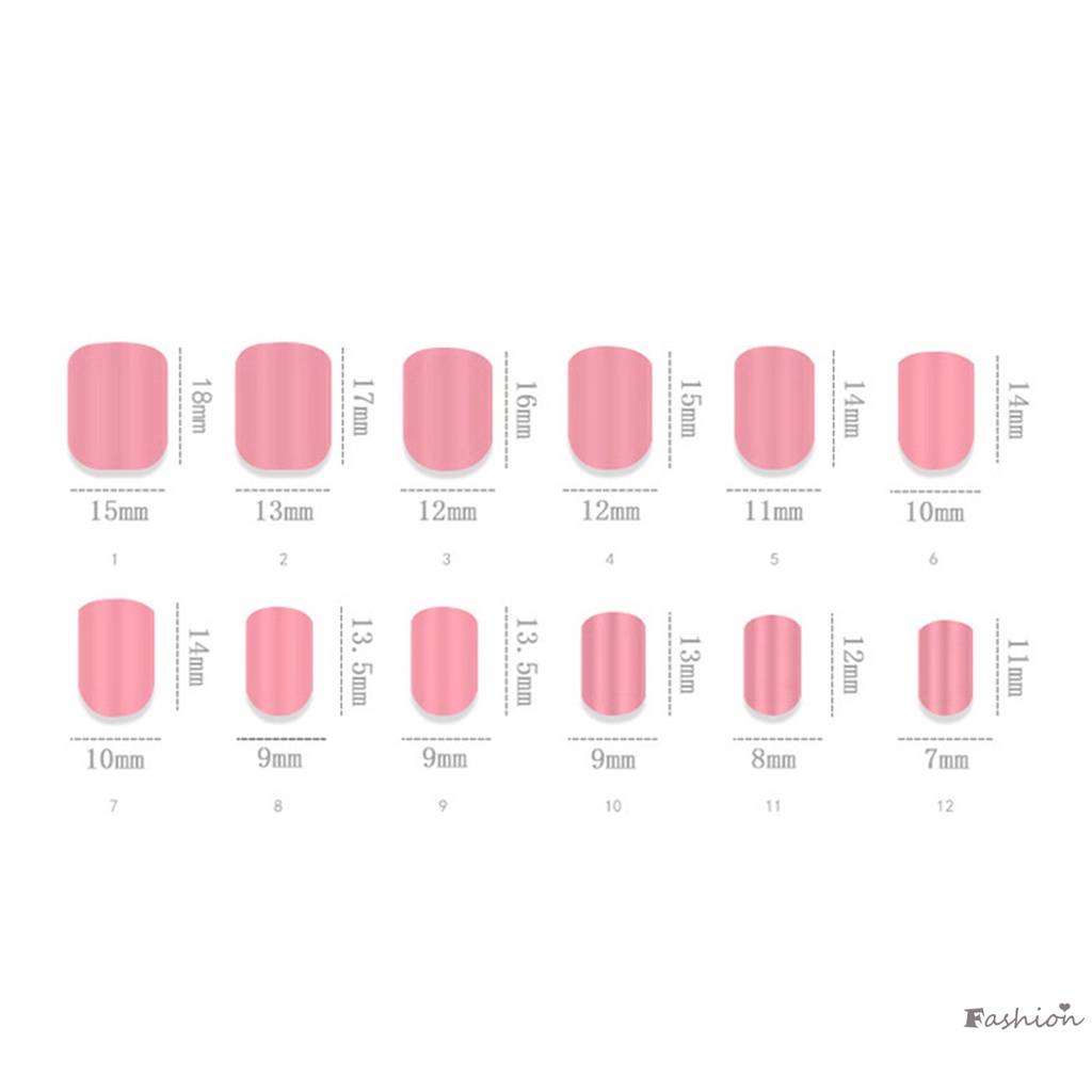 Móng Tay Giả Ngắn Hình Tròn Dạng Nhấn Phong Cách Pháp