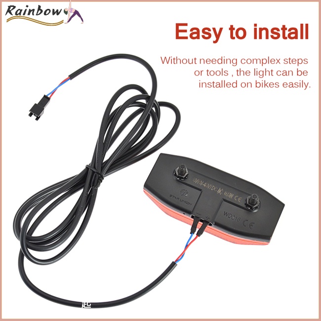 Đèn Led Cảnh Báo An Toàn Gắn Đuôi Xe Đạp Điện 6v-48v
