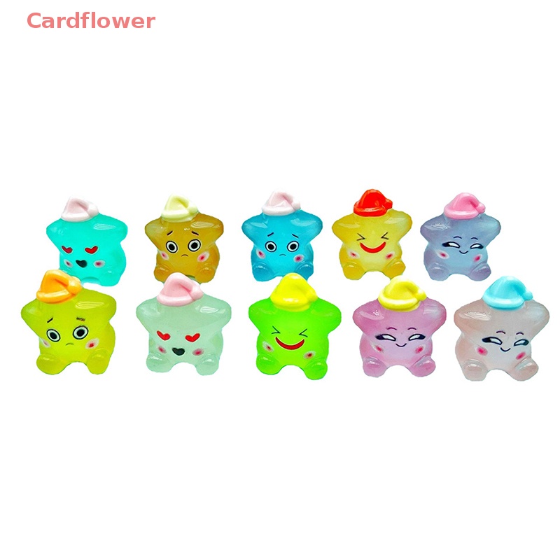 Bộ 2 Ngôi Sao Dạ Quang Mini Bằng Nhựa Resin Dễ Thương Dùng Trang Trí