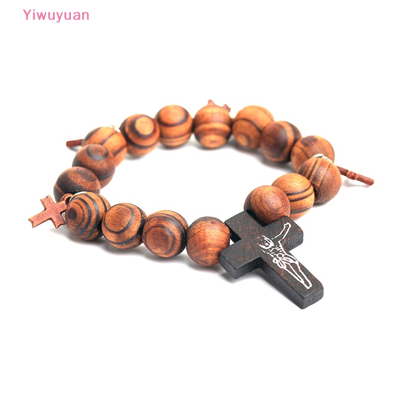 Vòng Tay Chuỗi Hạt Phối Mặt Thánh Giá Phong Cách Retro Mới