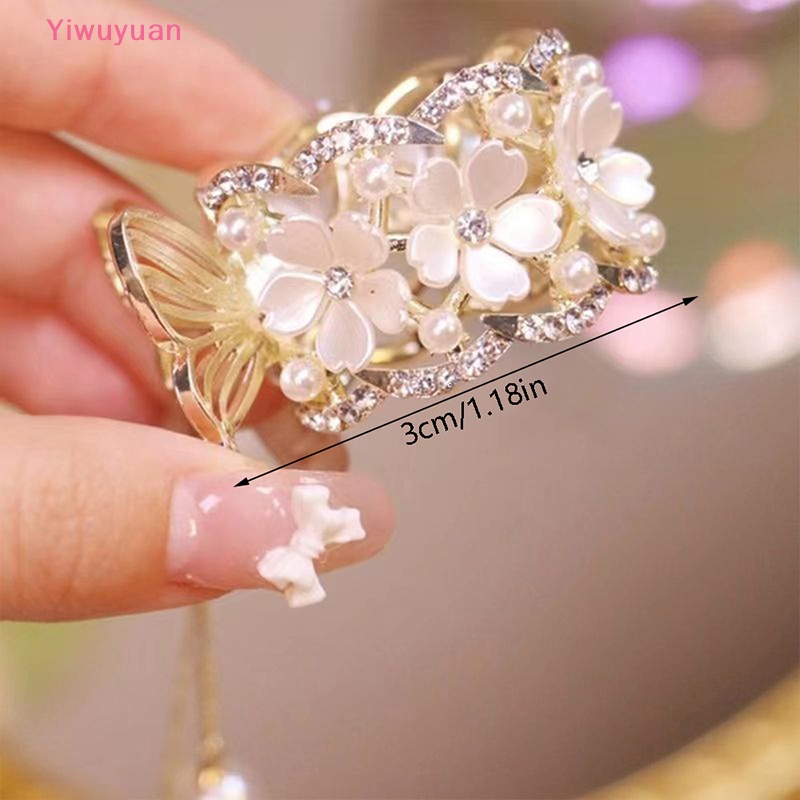 1 Kẹp Tóc Tua Rua Đính Ngọc Trai Nhân Tạo Dễ Thương