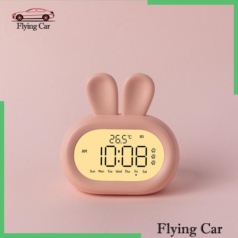 [Lzdjfmy2] Đồng Hồ Để Bàn Cạnh Giường Hiển Thị Nhiệt Độ Trong Nhà Màu Trắng