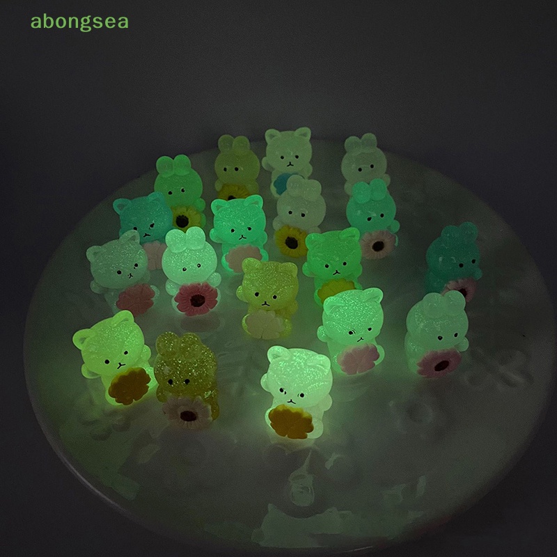 Set 10 Tượng Nhựa Phát Quang Hình Cáo Vịt Con Xinh Xắn Dùng Để Trang Trí Nội Thất