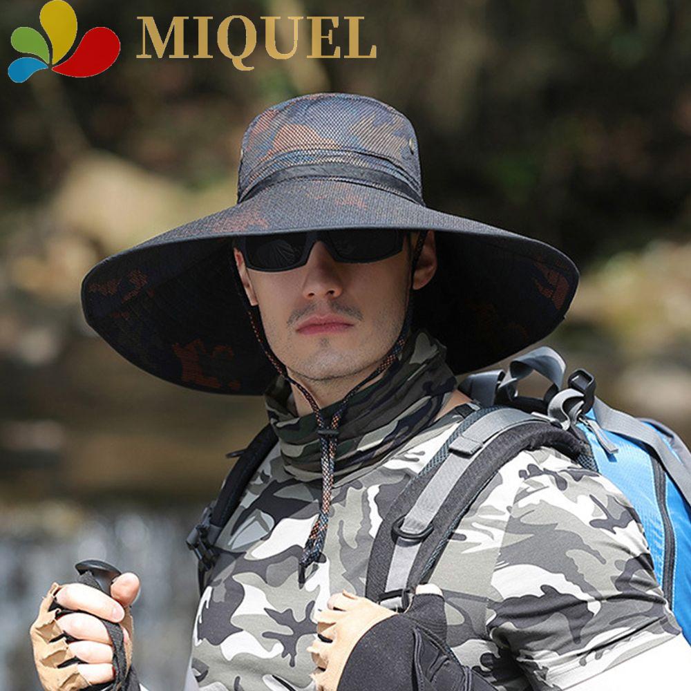 Mũ Tai Bèo Chất Liệu Polyester Họa Tiết Rằn Ri Thoáng Khí Chống Tia UV Thời Trang Mùa Hè Cho Nam Sự Bả