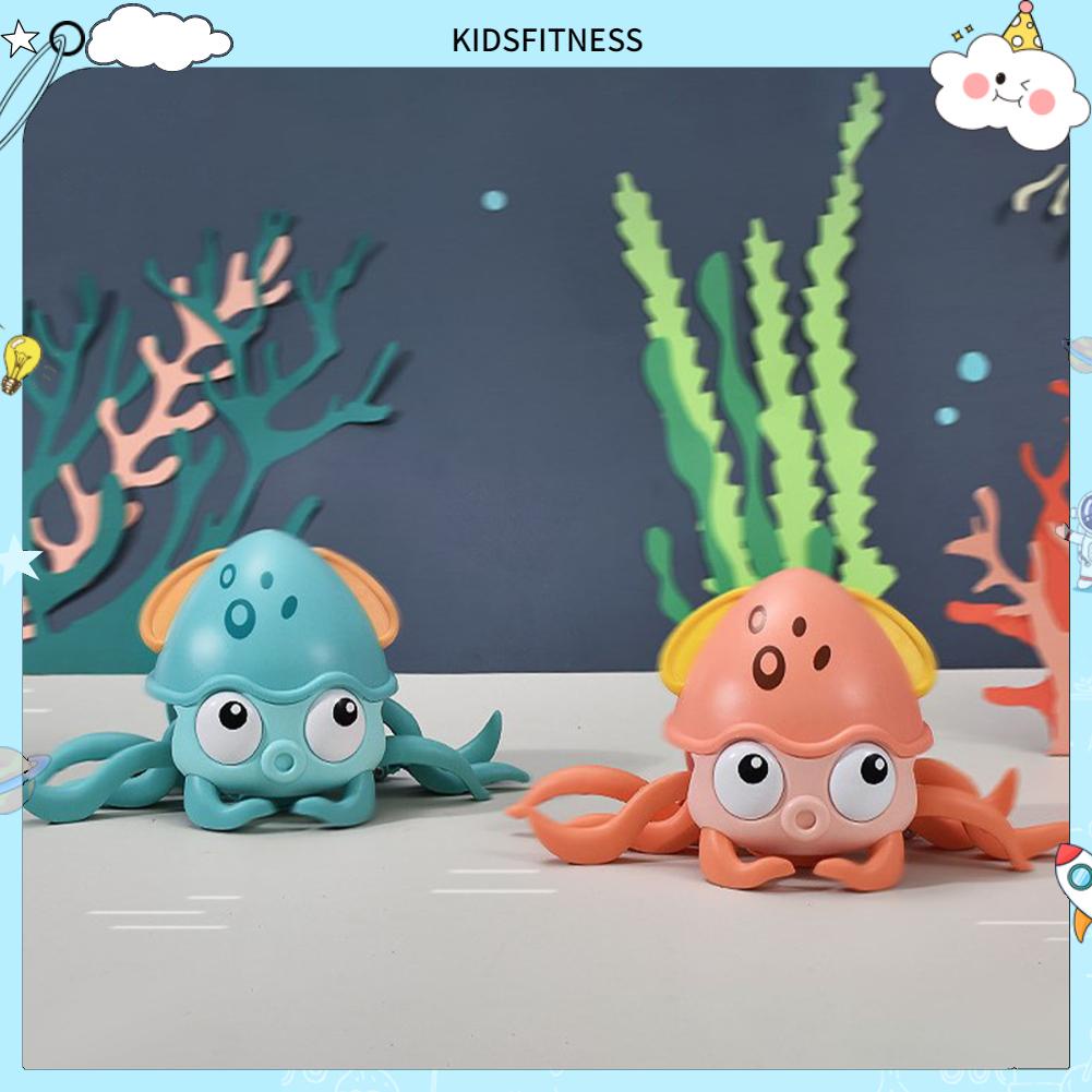 KidsFitness Đồ chơi bạch tuộc trẻ em bò sáng lên Cảm biến tự động Di chuyển vật hoạt hình có thể sạc lại
