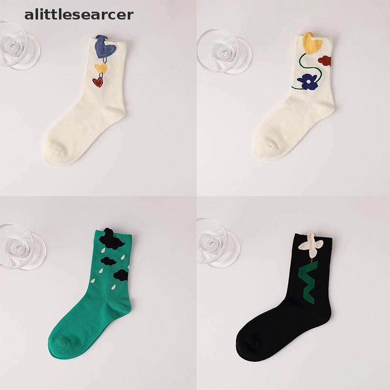 1 Đôi Vớ Cotton Thoáng Khí Thời Trang Harajuku Nhật Bản Cho Nữ