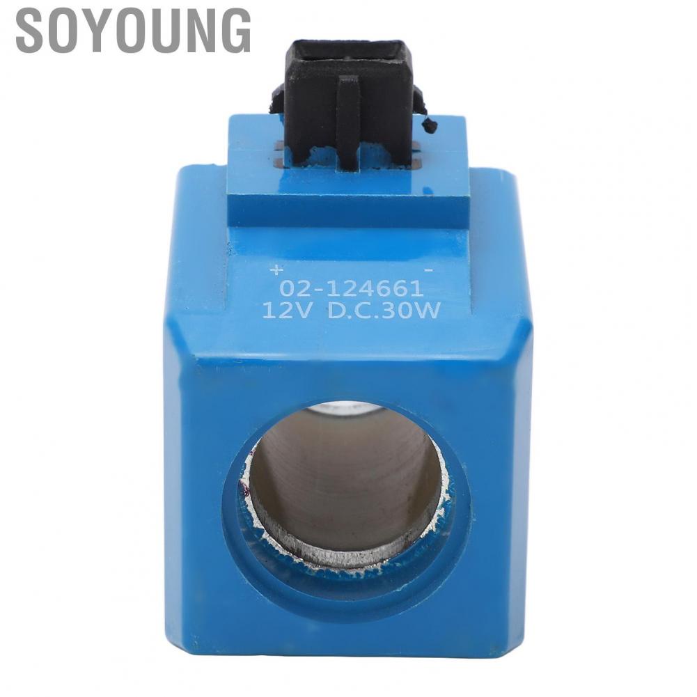 Soyoung 02‑124661   Aging Durable Solenoid Coil Round Pin Solenoid Coil  for Excavator