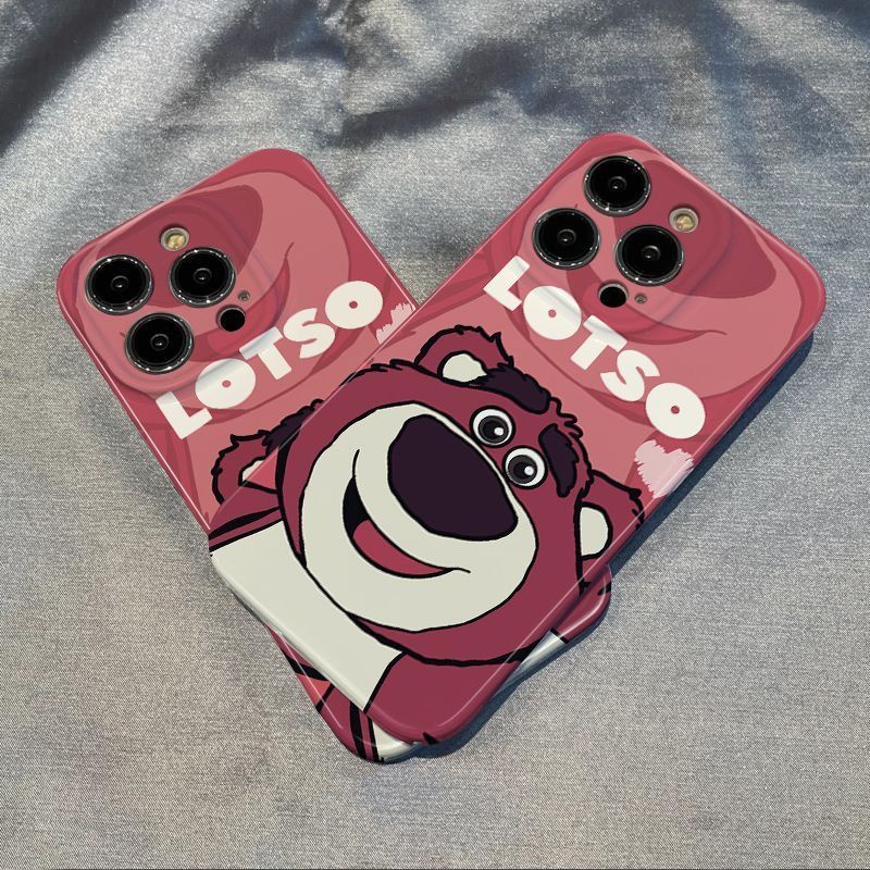 Ốp Điện Thoại Siêu Mỏng In Hình Gấu Dâu Tây Cho Iphone X XS11 12 13Promax XR / 14 / A2AV