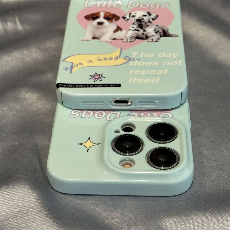 Ốp Điện Thoại Cứng Họa Tiết Hoạt Hình Chú Chó Hồng Dễ Thương Cho iPhone13max14pro 7811 H6VC 12