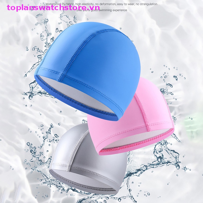 Mũ Bơi Thể Thao Bằng Vải PU Co Giãn Chống Nước Bảo Vệ Tai