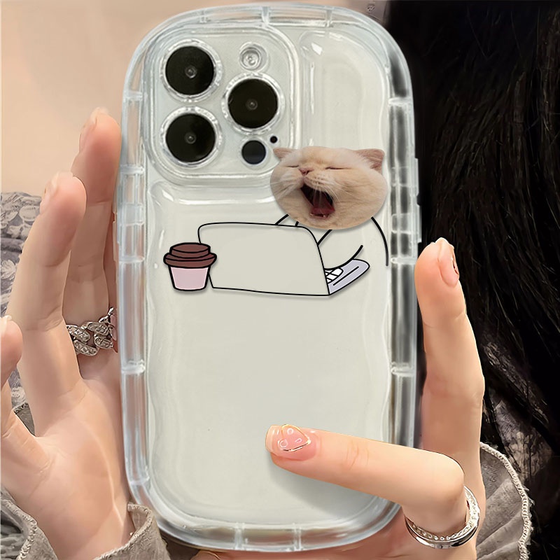 Ốp Điện Thoại TPU Silicone Mềm Trong Suốt Chống Sốc In Hình Mèo Xinh Xắn Cho IPhone 11 14 13 12 Pro XS Max X XR 7 8 Plus