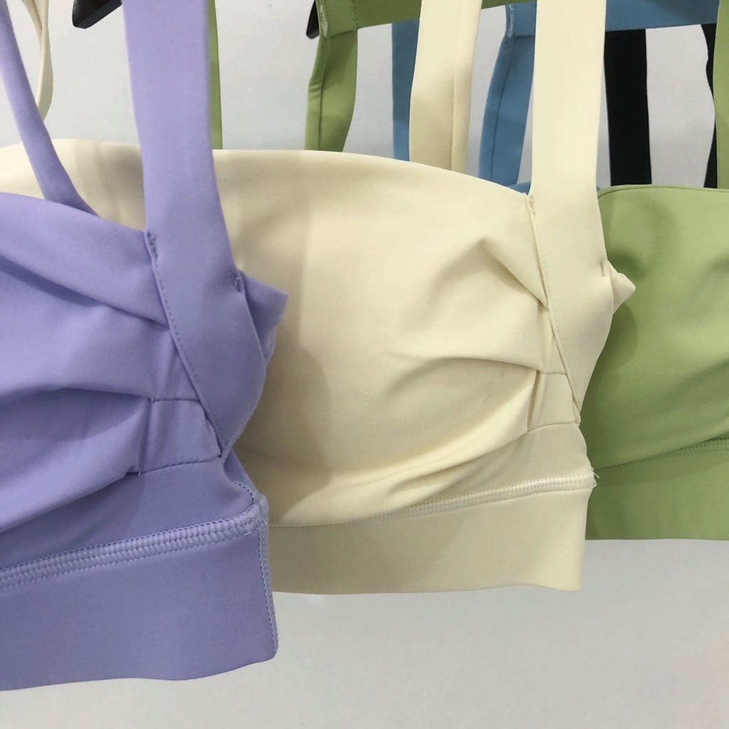 Áo Ngực Thể Thao Vải Lụa Chống Sốc Thích Hợp Chạy Bộ yoga thời trang năng động thoải mái nhiều màu tùy chọn