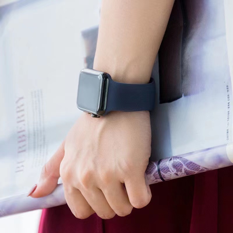 Dây Silicone Thay Thế Cho ĐồNg Hồ apple iWatch 44mm 45mm 40mm 42mm 38mm 41 8 6 5 3 SE 7