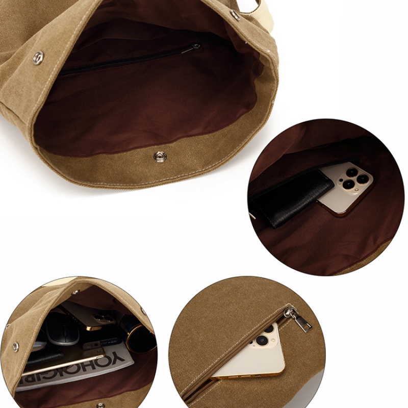 Túi Xách Canvas Cỡ Lớn Thiết Kế Đơn Giản Thời Trang Hàn Quốc Cho Nam Nữ