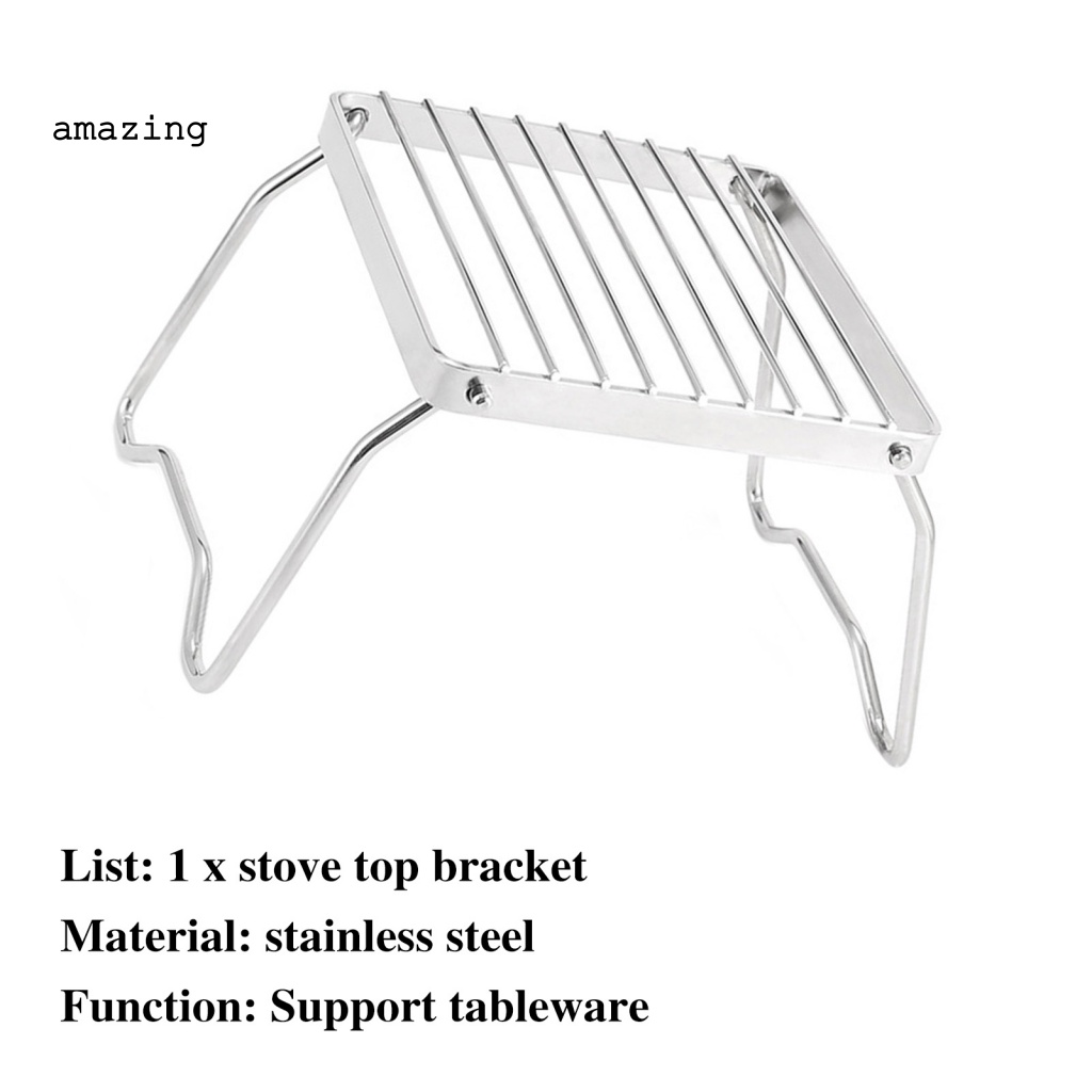 Giá Đỡ Bếp Lò Dạng Lưới Sọc Chống Gỉ Chống Ăn Mòn Dùng Khi Đi Cắm Trại Ngoài Trời