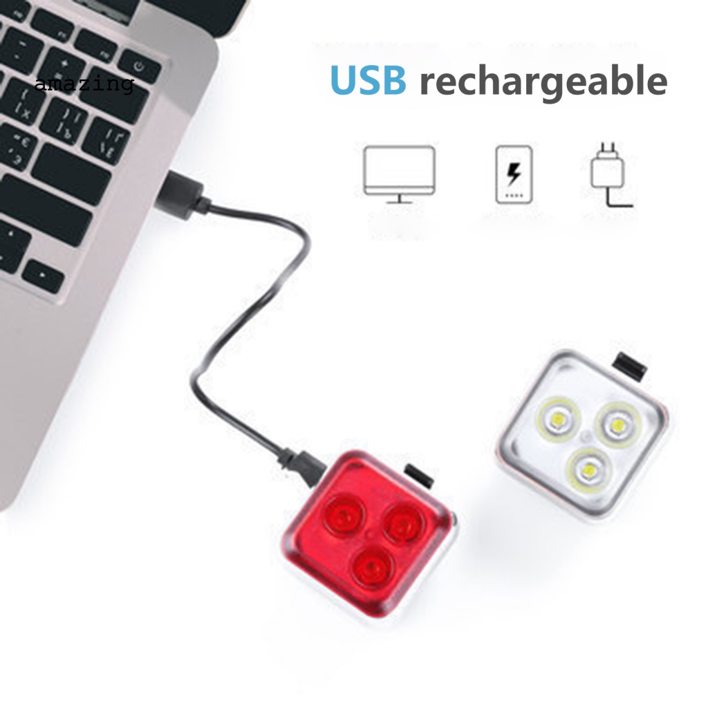 Đèn Cảnh Báo An Toàn Siêu Sáng Có Thể Sạc Lại Cho Xe Đạp MTB