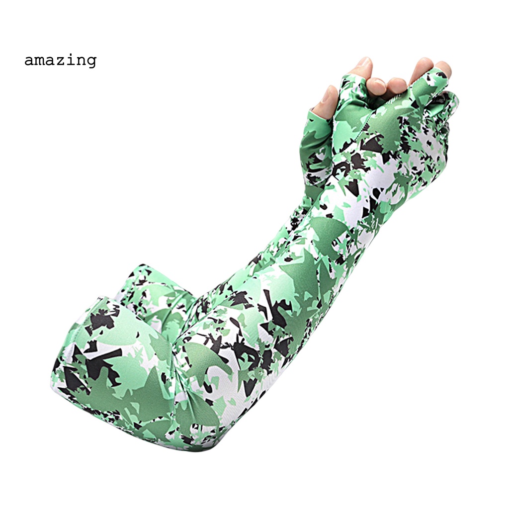 1 Cặp Găng Tay Dài In Họa Tiết Dùng Đạp Xe Ngoài Trời