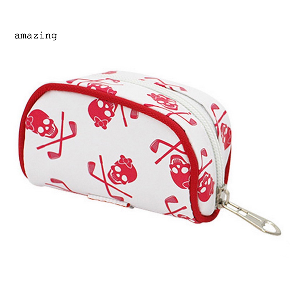 Túi Đựng Bóng Golf Đeo Hông In Họa Tiết Đầu Lâu Có Khóa Kéo Mượt Mà