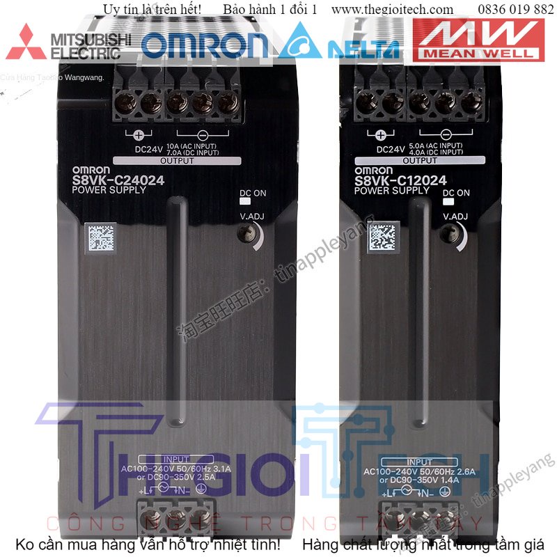 Bộ nguồn AC DC cài ray Omron S8VK-C12024 chính hãng