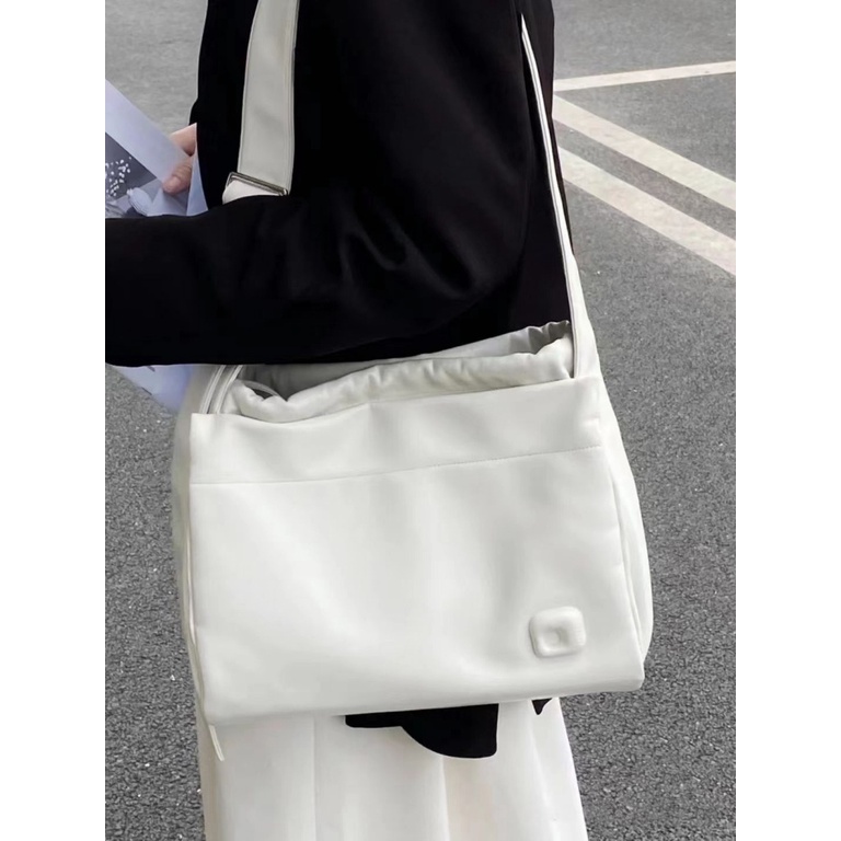 Túi Tote Da Pu Mềm Hình Vuông Màu Trơn Kích Thước Lớn 31X22X12 Cho Nữ