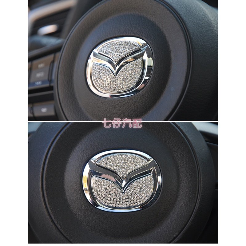 Miếng Dán Đính Kim Cương Trang Trí Vô Lăng Xe Hơi Mazda Axela cx3 CX5 CX4 Mazda 3 5 6