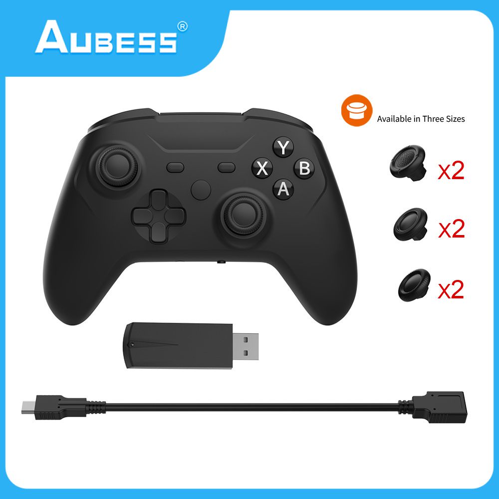 Aubess Tay Cầm Chơi Game 2.4G Tay Cầm Chơi Game Cho Pc/N-switch/Ps3/Steam Tay Cầm Chơi Game Có Rung Hỗ Trợ Kết Nối Có Dây