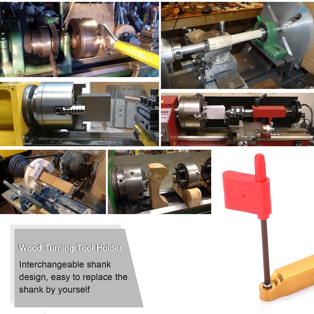 Bộ 3 Cái Giá Đỡ Xoay Đục Chế Biến Gỗ Có Tay Cầm Màu Đỏ R6 Chèn Chèn