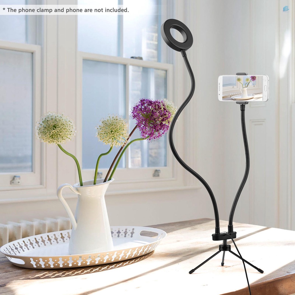 Vòng Đèn LED Andoer 3.5-inch 5W 3 Màu 3800K-6800K Có Thể Điều Chỉnh Độ Sáng Với Giá Đỡ 1 / 4 Cho Máy Ảnh Để Bàn