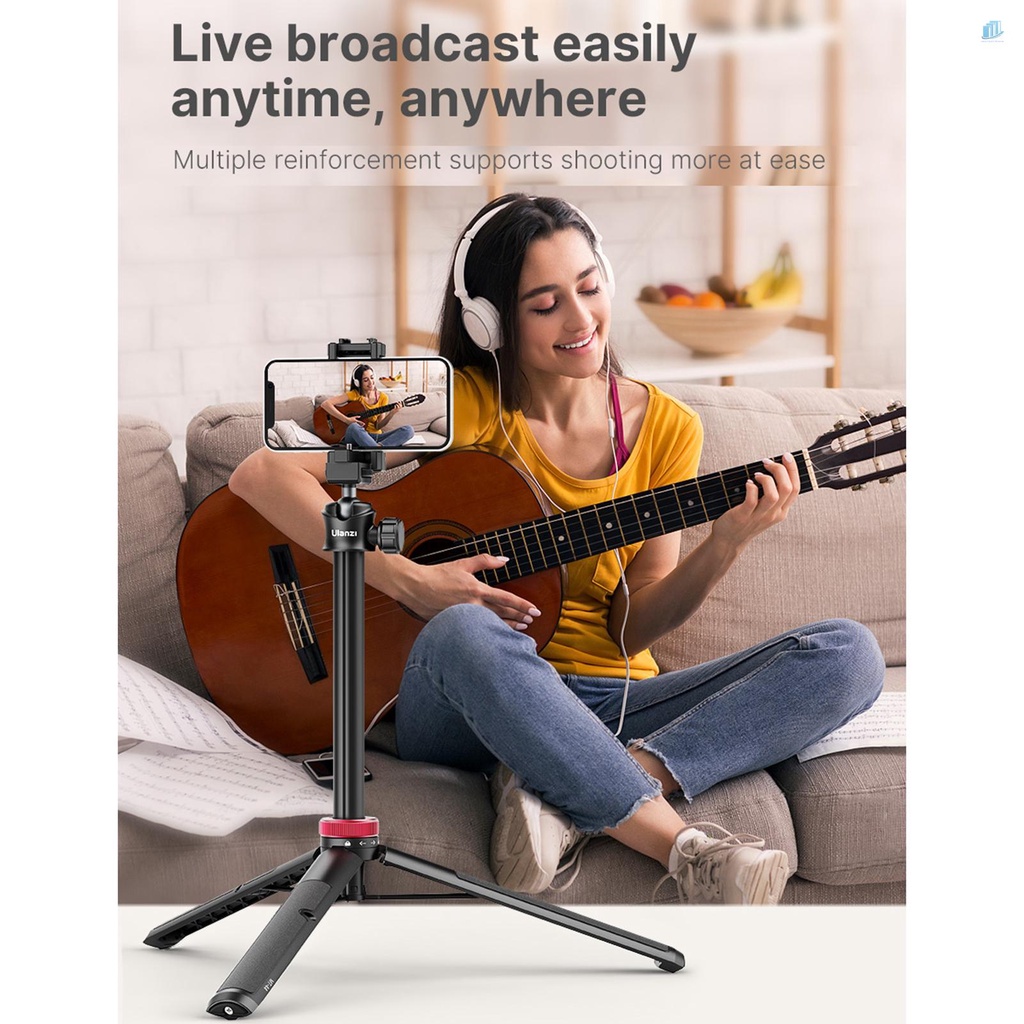Gậy Tự Sướng Ulanzi Mini Mở Rộng Linh Hoạt 360 Độ° Kẹp Gắn Bóng Xoay Tháo Lắp Nhanh Tiện Dụng Vòng Bi Chịu Lực 1.5kg Cho Smartpho 1.5kg