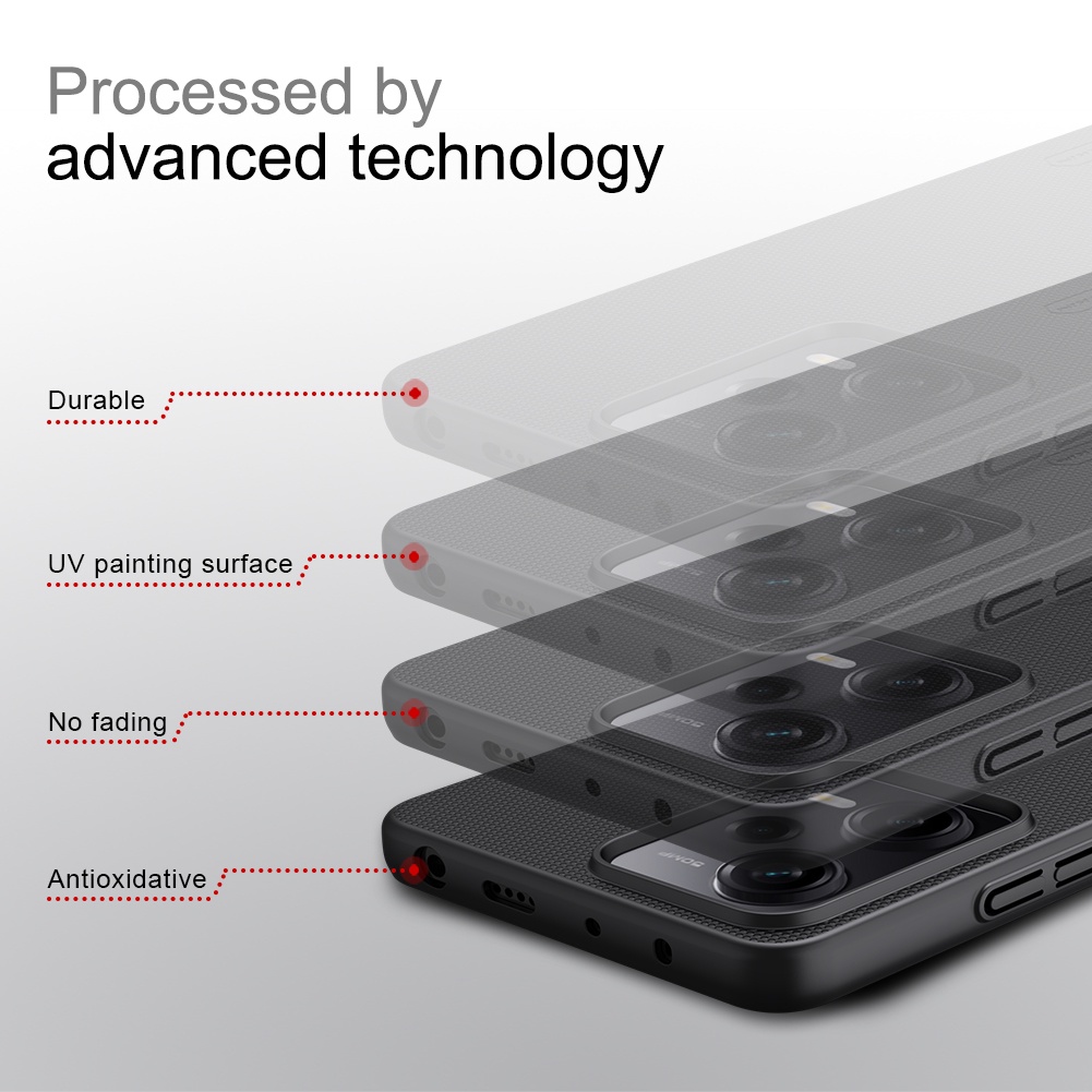 Ốp điện thoại NILLKIN PC cứng siêu mỏng chống sốc cho Redmi Note 12 Pro Note 12 Turbo 12 Note 11 Pro 11s 11