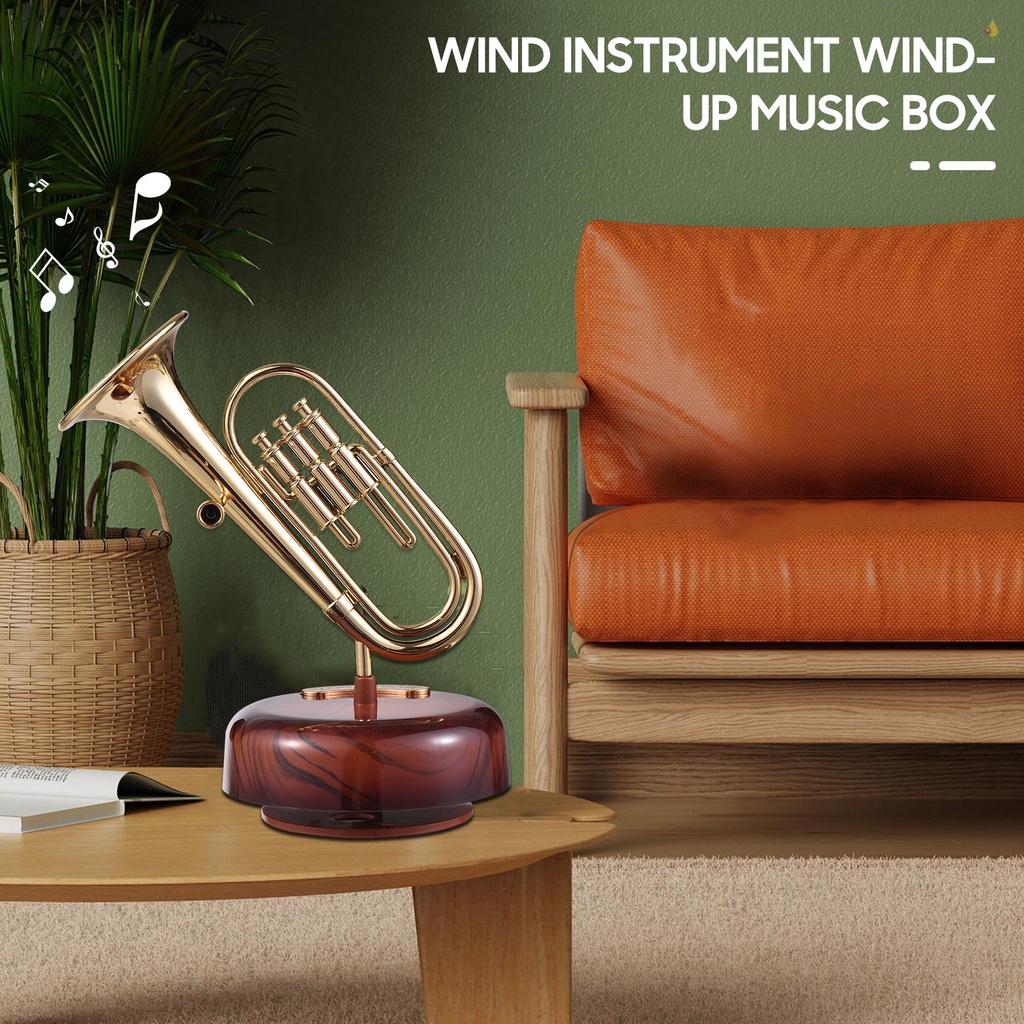 Hộp Nhạc Bằng Đồng Thau Kiểu Cổ Điển Dùng Làm Quà Tặng