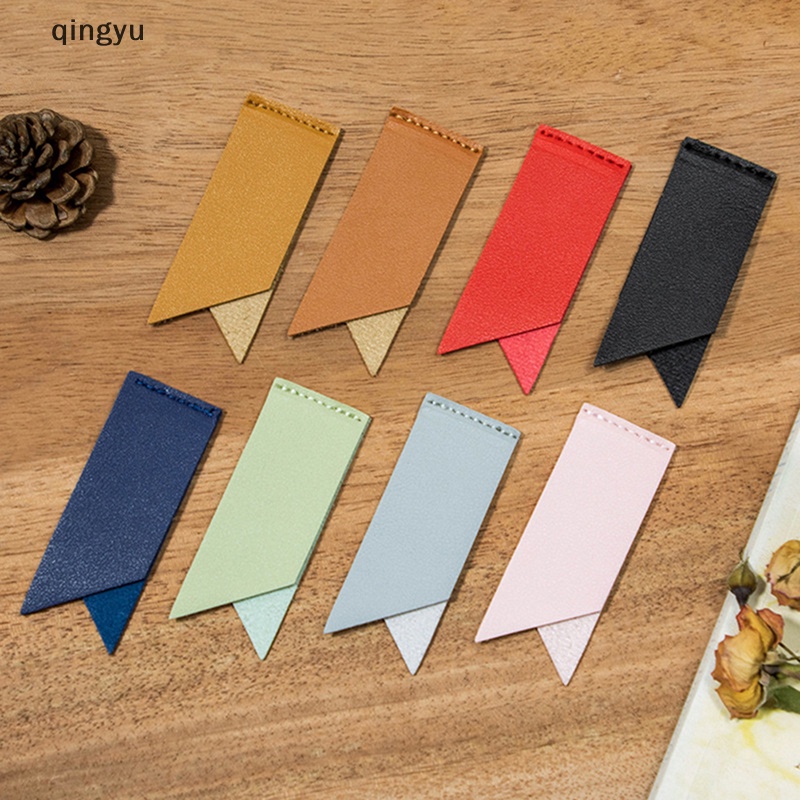 Qingyu Đánh Dấu Trang Sách Mini Bằng Da Phong Cách Vintage Dùng Làm Quà Tặng
