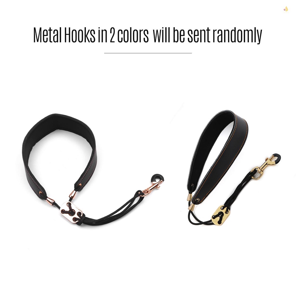 Dây Da Đeo Kèn Saxophone Tùy Chỉnh Kèm Móc Kim Loại Tiện Dụng Cho Tenor / Soprano / Alto Saxophones Clarinet