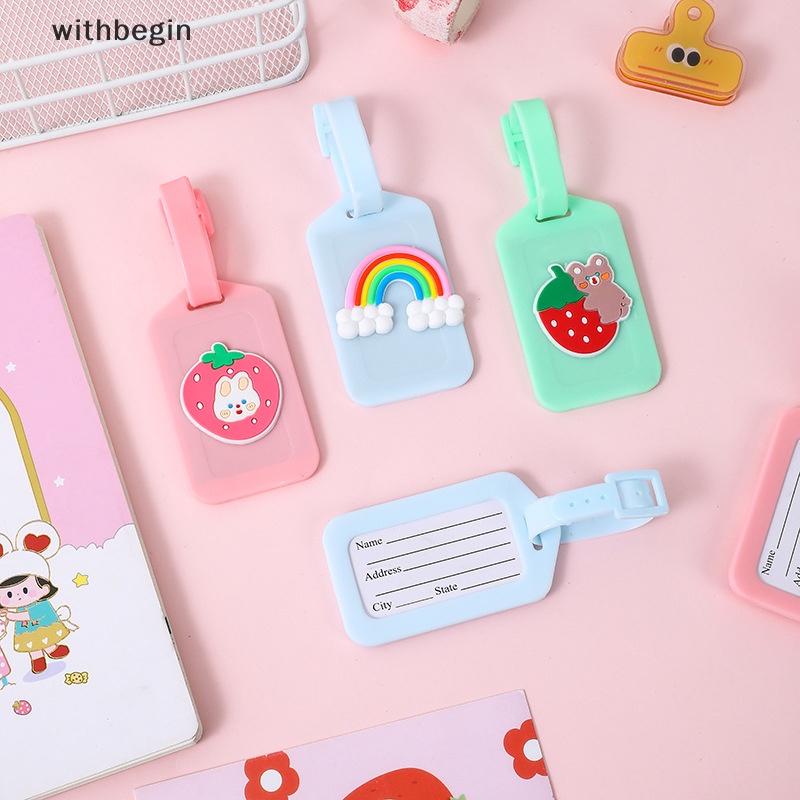 1 Thẻ Ghi Thông Tin Hành Lý Bằng Nhựa Pvc Chống Nước In Họa Tiết Hoạt Hình Sáng Tạo Cho Nam &amp; Nữ