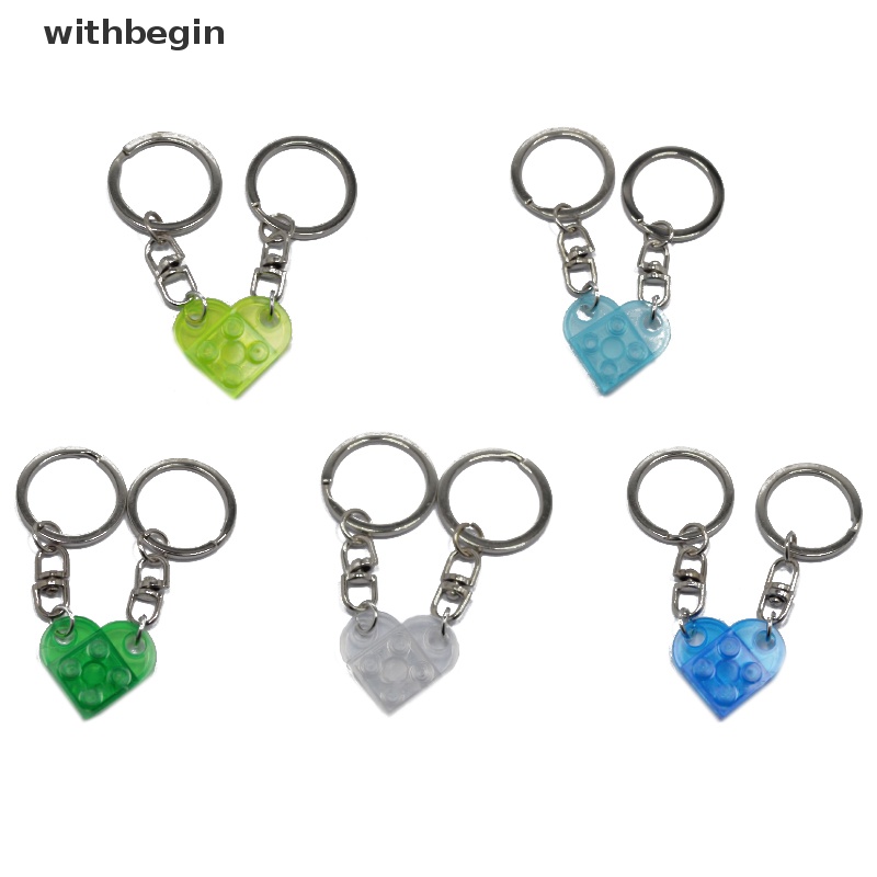 Set 2 Móc Khóa Ghép Hình Trái Tim Tình Bạn Dễ Thương