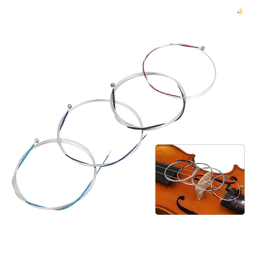 Bộ Dây Đàn Violin Lõi Thép Niken Màu Bạc Thông Dụng Cho Violin 1 / 8-4 / 4