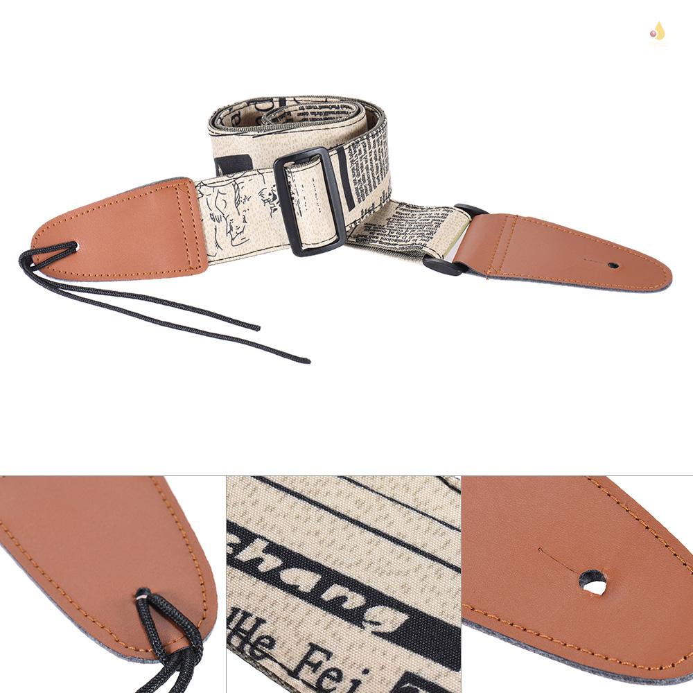 Dây Đeo Vai Bằng Da Tổng Hợp Có Thể Điều Chỉnh Cho Đàn Guitar Điện Acoustic Cổ Điển