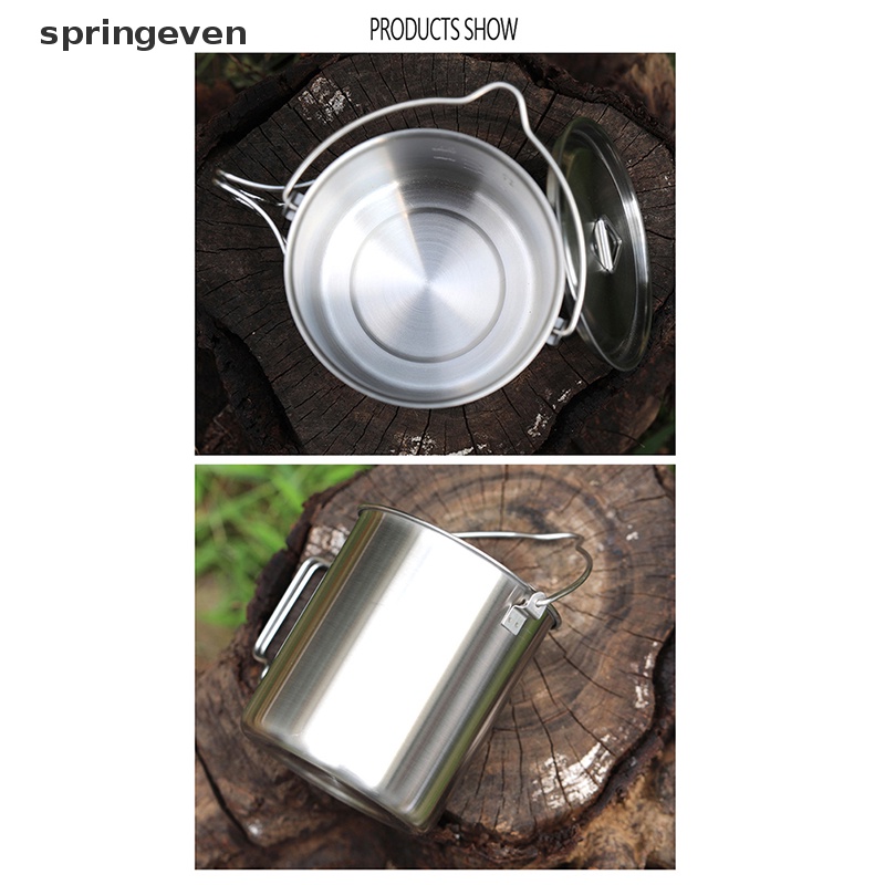 Cốc Uống Nước Bằng Thép Không Gỉ Có Tay Cầm Có Thể Gấp Gọn Tiện Dụng Mang Theo Du Lịch