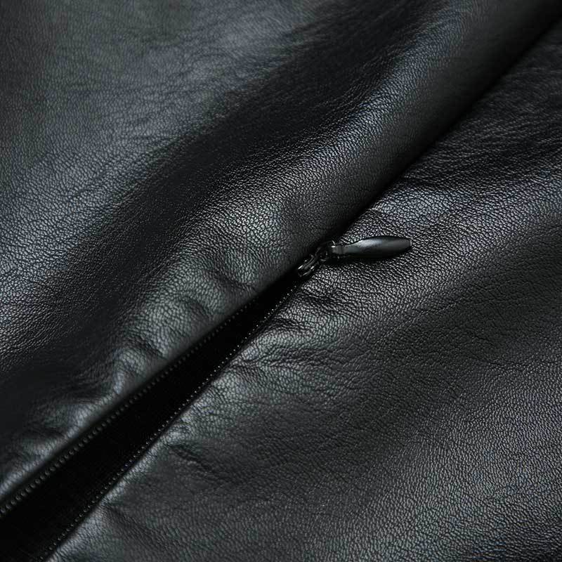 Chân Váy Da PU Dài Qua Gối Xẻ Tà Lưng Cao Ôm Dáng Gợi Cảm Có Size Lớn Cho Nữ