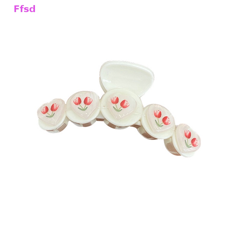 1 Kẹp Tóc Hình Quả Cherry / Gấu / Cá Mập / Hoa Tulip Cỡ Lớn Dễ Thương Cho Nữ