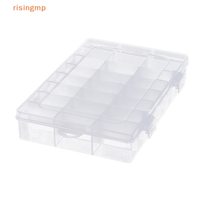 Hộp Nhựa Trong Suốt 24 Ngăn Đựng Cuộn Chỉ Thêu Chữ Thập DIY