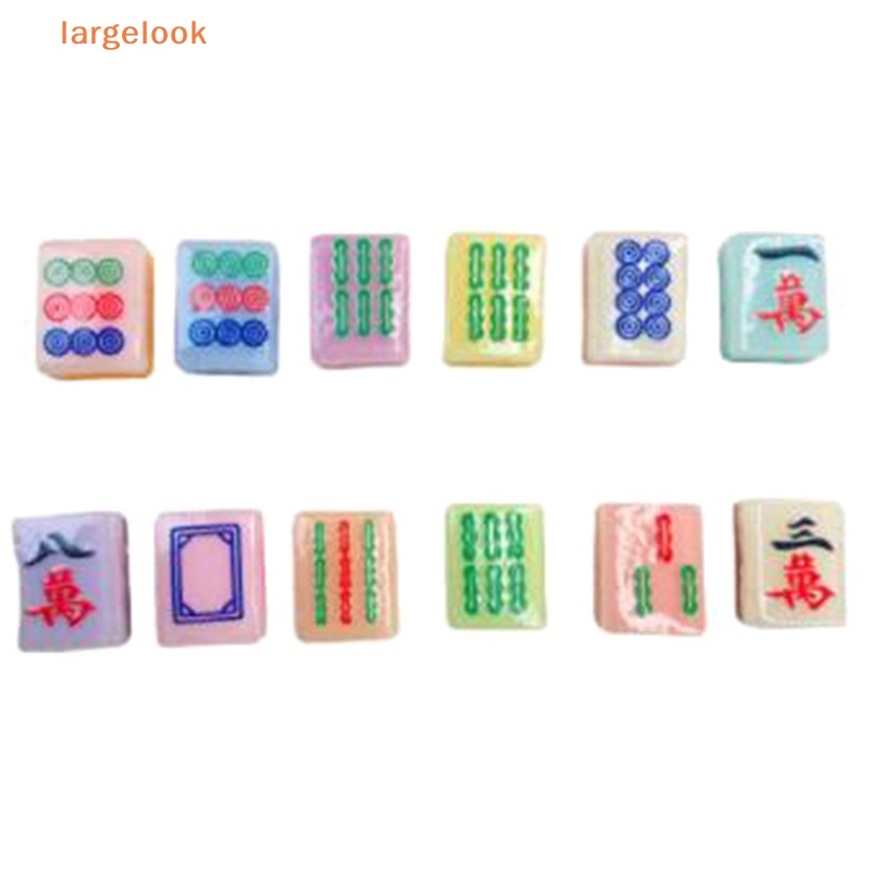 Bộ 5 Mô Hình Mạt Chược Trung Quốc Bằng Nhựa Resin Dạ Quang Trang Trí Thủ Công DIY