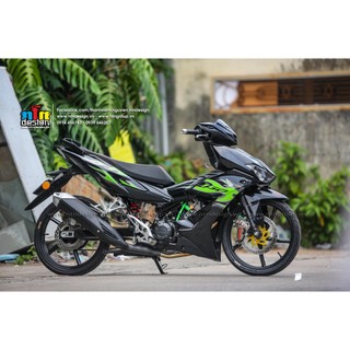 Tem rời Winner X mẫu lửa xanh lá cho xe đen - siêu hot 2023
