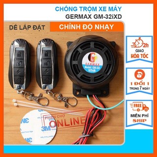 Chống Trộm Xe Máy Cao Cấp Germax GM-32i-XD, Tự Lắp Đặt Dễ Dàng-Chống Trộm Hiệu Quả