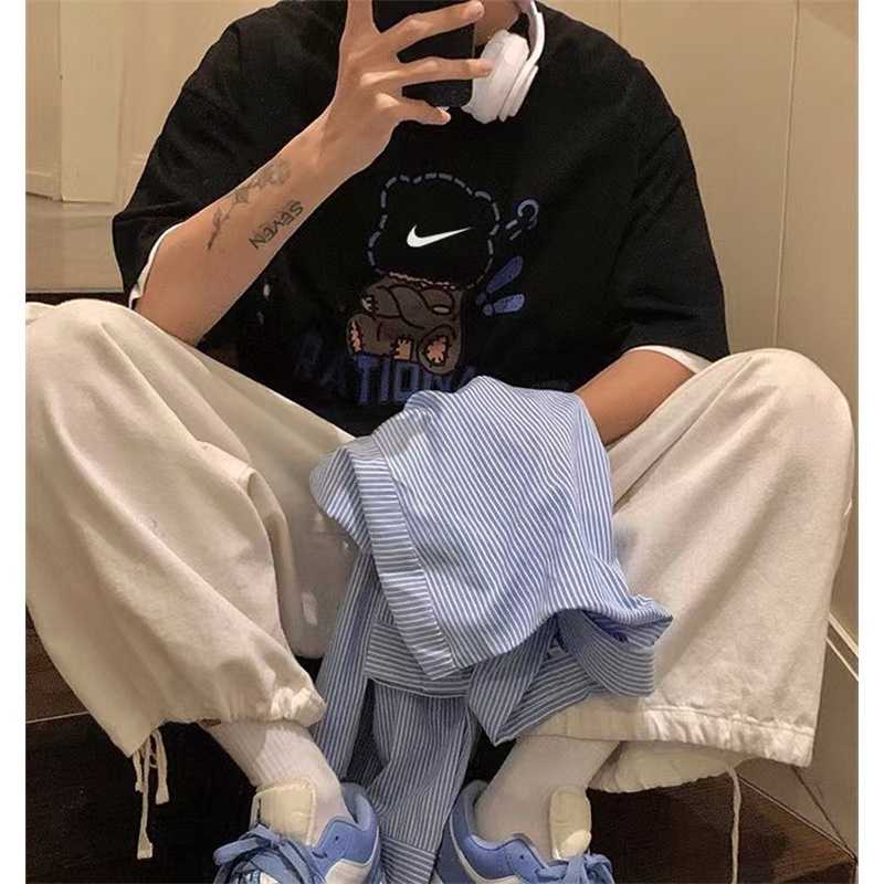 Áo Thun Tay Ngắn n 88-Classic Họa Tiết Gấu Hoạt Hình Thời Trang Cho Nam Và Nữ