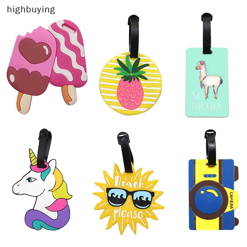 Thẻ Ghi Thông Tin Riêng Tư Bằng PVC Họa Tiết Belle Hoạt Hình Sáng Tạo Cho Hành Lý Du Lịch