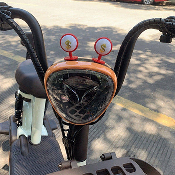 Electric Car Cute Decorations Battery Car Motorcycle Funny Big Eyes Motorcycle Accessories Car Decoration qH68