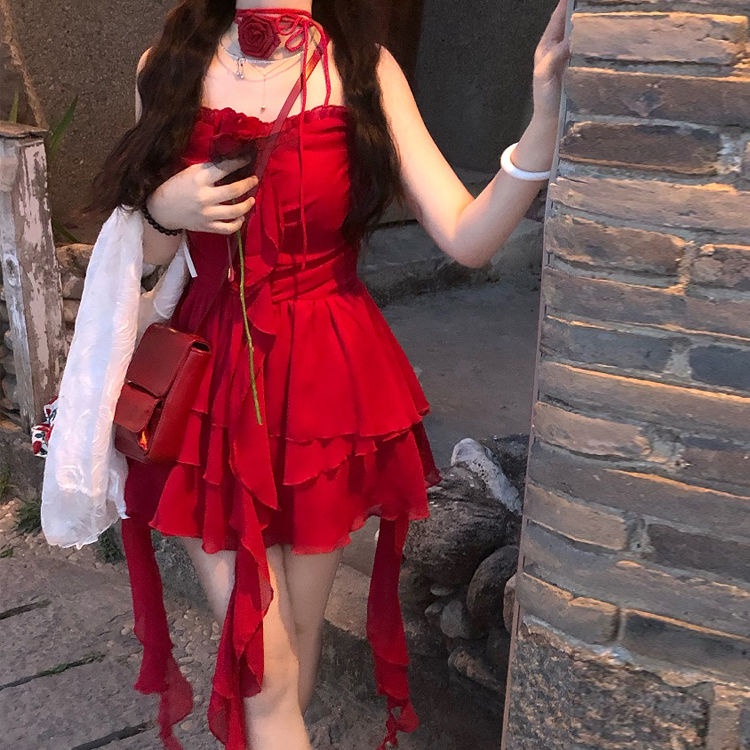 Đầm Mỏng Ôm Dáng Che Phủ Tóc Lập Tức Phong Cách Ngọt Ngào Kích Thước Nhỏ Xinh 5.11