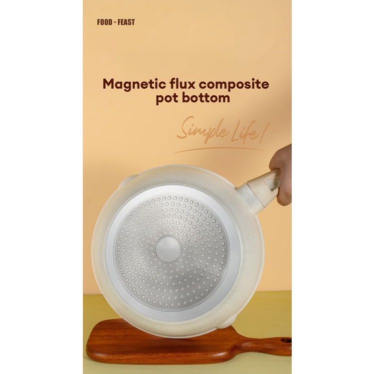 Chảo Rán Chống Dính Màu Trắng Nhỏ Nhắn Thông Dụng